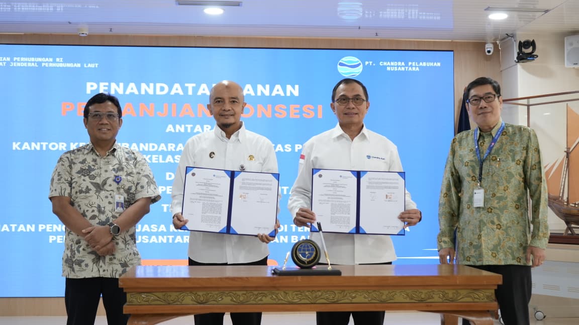 Pacu Pertumbuhan Ekonomi dan Investasi di Banten, Kemenhub Resmi Menjalin Kerja Sama Konsesi dengan PT Chandra Pelabuhan Nusantara